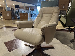 Relaxfauteuil, crème leder